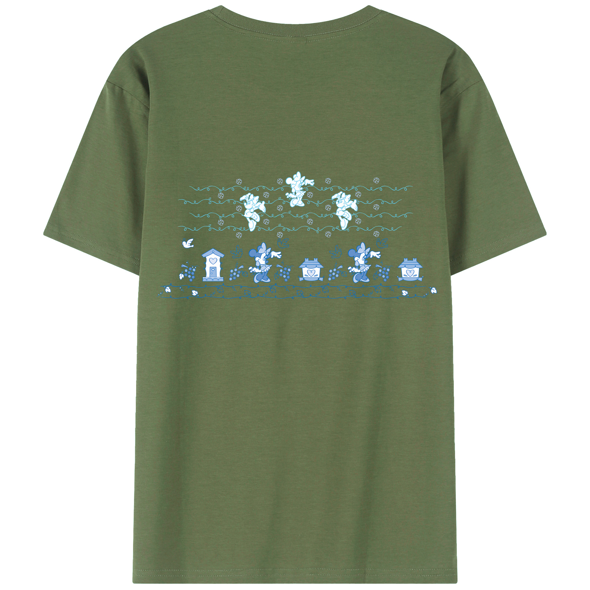 （画像用） ミッキーマウス Mickey Mouse 綿100％ メンズ半袖Tシャツ（バックプリント） 通気性